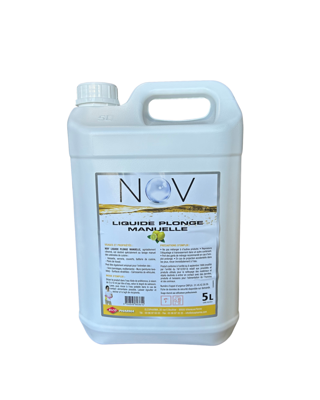 LIQUIDE VAISSELLE - NOV VAISSELLE CITRON 5L - NOVVAIS0060