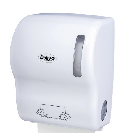 DISTRIBUTEUR ESSUIE-MAIN EN ROULEAUX ABS BLANC