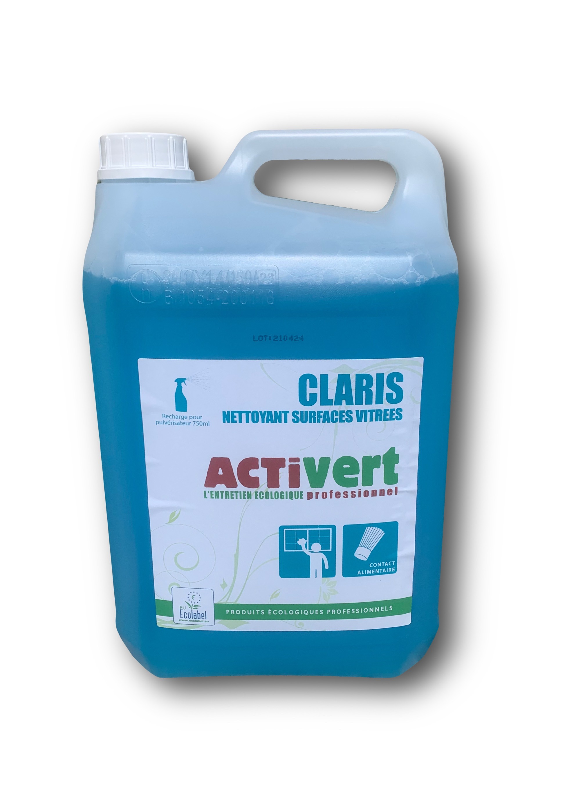 NETTOYANTS SURFACES VITR&Eacute;ES ACTIVERT - CLARIS - ACTINV5